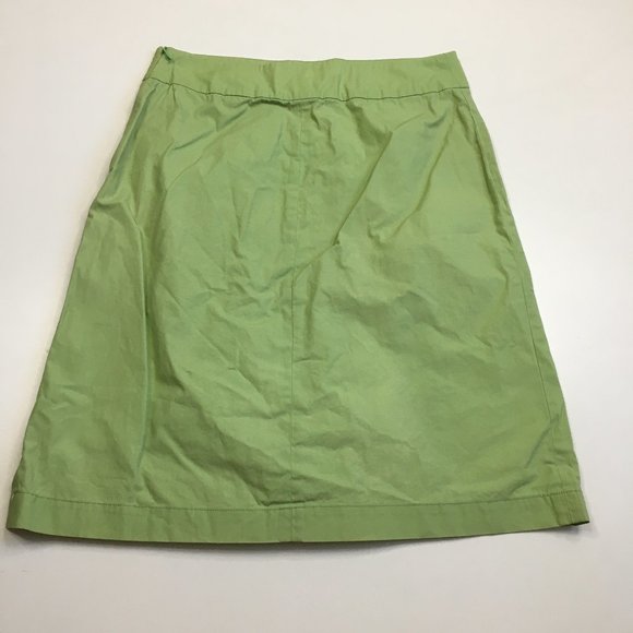 VANESSA BRUNO Athe France Green/Lime Pleated Detailing A Line Skirt - Picture 7 of 8